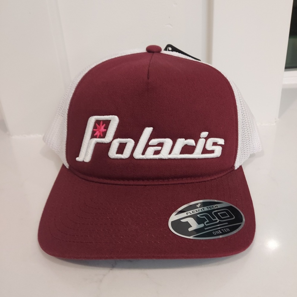 Maroon and White Trucker Hat